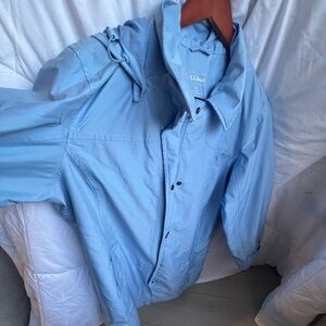 L.L. Bean Blue Jacket Women's Jacket Coat‎ Light Lightweight Size Medium Nylon